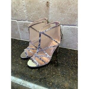 Ted Baker London Taminaa Caged Mesh Snake Print Detail Sandals Size 7 Like New